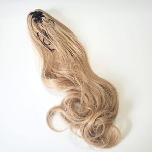 ponytail extension blonde long synthetic hairpiece